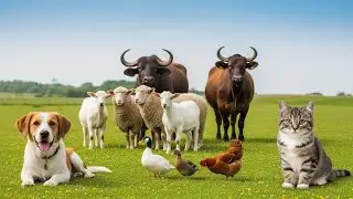 Herbivore Animals Piglet, Buffalo, Dog, Monkey, Chicken, Goat, Duck, Sheep, Cat  Animal Sounds