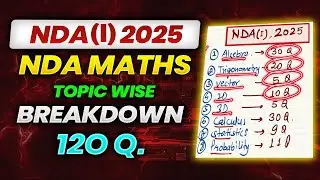 NDA 2025 Paper 1 Maths | Topic Wise Trends + Smart Preparation Tips | NDA(I)2025