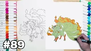 How To Coloring Mega Ninetales X - Coloring Pages | Pokemon