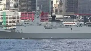 Chinese navy Type 052D  destroyer in Hong Kong