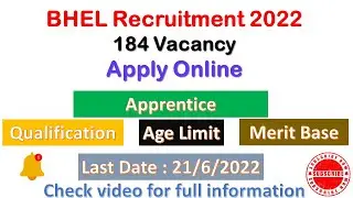 bhel apprentice 2022|bhel apprentice 2022 apply online haridwar|bhel recruitment|bhel notification