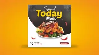 Profesional Social Media Post - Special Food - CorelDraw Tutorial Indonesia
