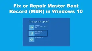 Fix or Repair Master Boot Record MBR in Windows 10