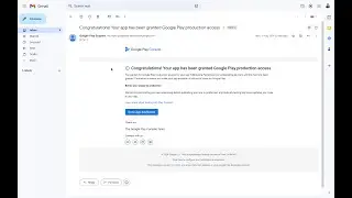 🤩 Поздравляем! Вашему приложению предоставлен доступ к рабочей версии Google Play.