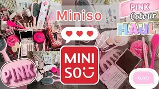 Miniso Haul Starting from Rs.70 🤑 ONLY Pink colour ASMR Unboxing🎀🛍️