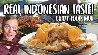 Indonesian Street food full with peanut sauce! Ketoprak & Sate Kambing (Goat Satay)