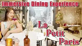 Immersive dining experience at La Petit Paris, an upscale French restaurant located in Downtown LA.