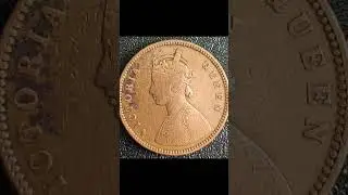HALF ANNA RARE COIN ! VICTORIA QUEEN ! YEAR 1876 ! COPPER COIN ! PRICE ....??