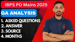 IBPS PO Mains GA Analysis 2025 | With Exact Sources 🔍 | Memory-Based Questions & Answers