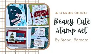 Make 4 cards with the Beary Cute stamp set!