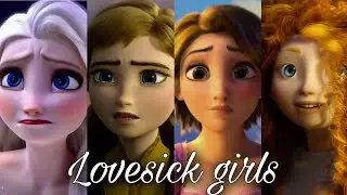 BLACK PINK - Lovesick Girls | Elsa Anna Merida and Rapunzel | {amv}