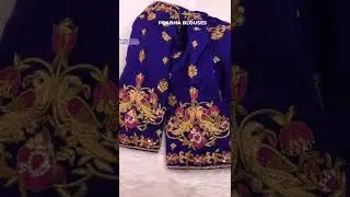 Navyblue boat neck  maggam work blouse designs / prabhablouses / maggamwork