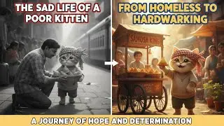 The Sad Life of a Poor Kitten || From Homeless to Hardworking