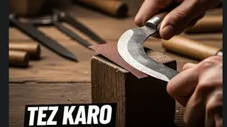 🔪 Sandpaper Se Banaye Sharpening Tool &ndash; Iron Tools Ki Dhar Tez Karein Ghar Pe! 🔥🛠️🔥🔩#desi #tools