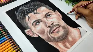 Let's Draw Cristiano Ronaldo 🔴 LIVE, Step by step Tutorial Part 02