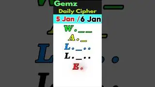 Gemz daily code today 5 January | gemz daily cipher codel gemz morse code 5 Jan #gemz #code  #bot