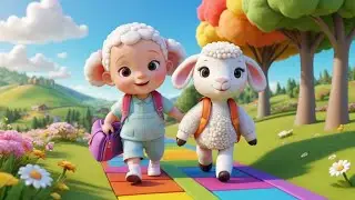 Mary and Her Little Lamb | Cute 3D Cartoon Rhyme | School Adventure Story for Kids #kidsvideo 
