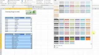 ExcelGo Coverting A Range To A Table