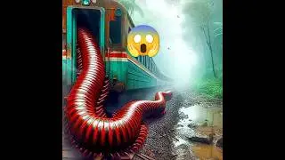 AI Nature Exploration | Journey Through the Jungle | Giant millipede #ai #Train #shorts #forest