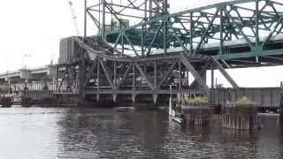 NS 8095 leads 822 Coal train at NS Bridge 7 in Chesapeake Va
