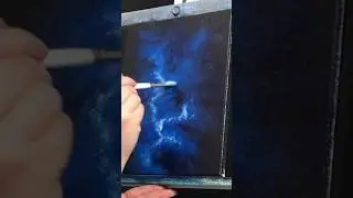 Blue Nebula Space Painting #spaceart #galaxyart #nebula #spaceart #spacepainting #galaxypainting