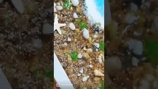 Resin Ocean/Beach Art 🌊 - Glow in the dark waves. #shorts