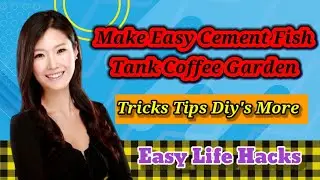 How to Make Easy Cement Relaxing Fish Tank Aquarium Coffee Garden Set & Outdoor Cafe Or Chicken Cage