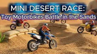 Mini Desert Race Toy Motorbikes Battle in the Sands #toycars #toytrucks #RCTrucks #WorkingToys