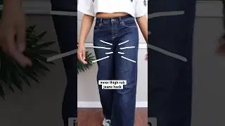 Fix inner thigh rub in jeans! #fashionstyle #diy #shorts