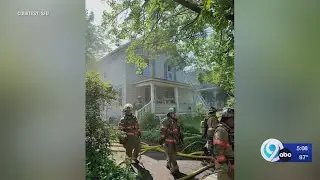 Fire causes natural gas leakage at home on Syracuse's Eastside