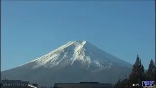 1月16日一日の様子7:42～日没まで☀1℃～12℃『富士山ライブカメラ富士吉田』