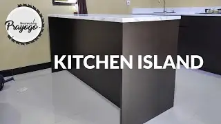 BUAT KITCHEN ISLAND SIMPLE DARI PLYWOOD HAPPAN TOP TABLE SOLID SURFACE