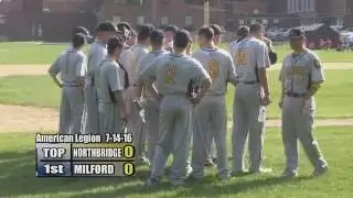 Milford Legion Baseball - 2016 Zone 4 Playoffs: Gm 2 at Northbridge