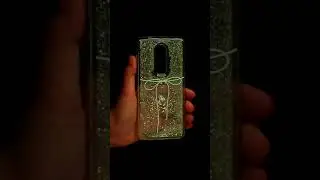 Golden white bow glitter silicone case for Oneplus 6