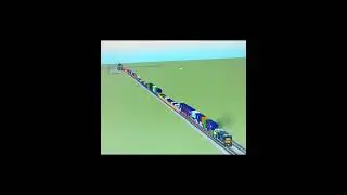 Huge train in RO scale sandbox