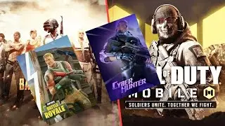Best Battleroyale Games Mobile.. PUBG vs FORTNITE vs CYBERHUNTER vs COD MOBILE...