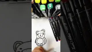 How to draw a bear 🐻? #art #train #drawing
