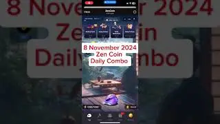 Zen coin daily combo Today 8 November | Zen coin combo cards #zencoin #combo
