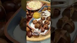 Bagte kastanjer - nem opskrift med pisket sm&oslash;r