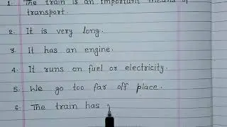 Essay on the train in English || 10 lines on train in English || The train short essay