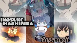 ✨️Inosuke papercraft✨️ #Inosuke #demonslayer #anime #papercraft 