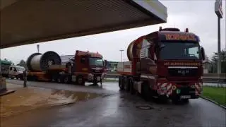 Knoll Transport  einer 50 Tonnen Seiltrommel