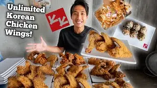 ALL YOU CAN EAT CHICKEN WING BUFFET DESTROYED! | Unlimited Korean Fried Chicken Buffet in Singapore!