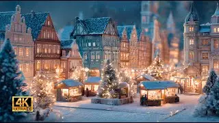 Cozy Christmas Ambience & Relaxing Holiday Music | Snowy Winter Atmosphere in 4K 🎄✨ | ELR-049
