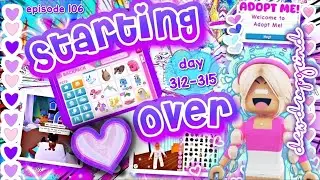 🩵 Starting Over 🩵 in Adopt Me! Poor to RICH Challenge! DAY 312-315! #adoptme
