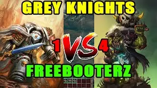 Grey Knights Terminators and Land Raiders obliterate the Freebooterz Orks   POV gameplay