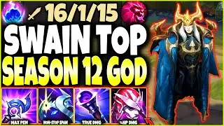 Our New & IMPROVED SWAIN Season 12 Build is the CARRY GOD of ONE-SHOTS 🔥 LoL Top Swain s12 Gameplay