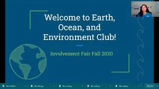 Earth Ocean and Environment Club at UD Involvement Fair 2020