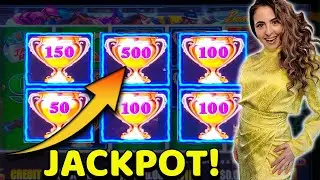 FAST SPIN LANDS $500 TROPHY + JACKPOT HANDPAY on Lightning Link!
