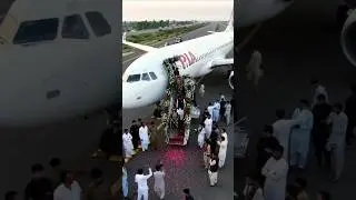 Dulhan entry check with beautiful scenes #wedding #aeroplane #beautifuldecoration #youtubeshortviral